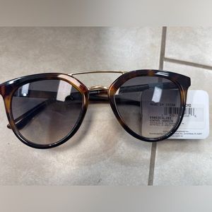 CALI BLUE WOMANS ANIMAL PRINT ROUND SHAPE SUNGLASSES 100% UVS-UVB